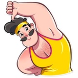 Aerobic Bob WhatsApp Sticker #8