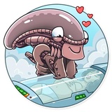 AI the Alien WhatsApp Sticker #8