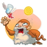 Mona Monkey WhatsApp Sticker #5