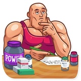 Bodybuilder WhatsApp Sticker #17