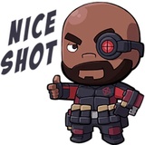 BlackCross Suicide Squard WhatsApp Sticker #21