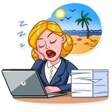 Blondie Vacation WhatsApp Sticker #11