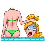 Blondie Vacation WhatsApp Sticker #4