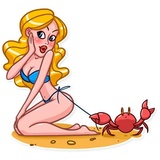 Blondie Vacation WhatsApp Sticker #9