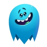 Blue Ghost WhatsApp Sticker #22