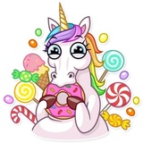 Unicorn WhatsApp Sticker #8