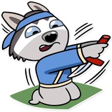 Chuck the Husky WhatsApp Sticker #15