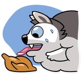 Chuck the Husky WhatsApp Sticker #17