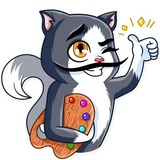 Catvador Dali WhatsApp Sticker #3