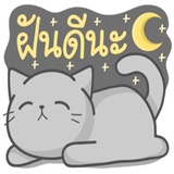 Cat Fullmoon WhatsApp Sticker #20