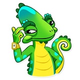 Chameleon WhatsApp Sticker #18