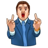 Middle Finger WhatsApp Sticker #23