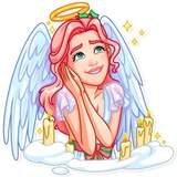 Christmas Angel WhatsApp Sticker #13