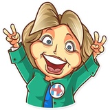 Clinton vs. Trump WhatsApp Sticker #16