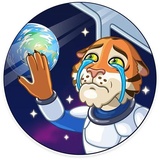 Cosmic Tiger WhatsApp Sticker #20