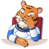 Cosmic Tiger WhatsApp Sticker #7