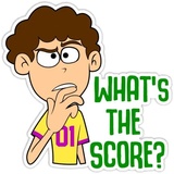 Cricket Fan and Words WhatsApp Sticker #17