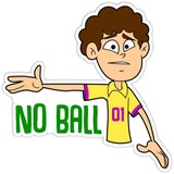 Cricket Fan and Words WhatsApp Sticker #7