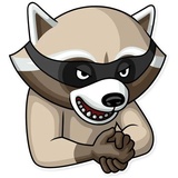 Criminal Raccon WhatsApp Sticker #14