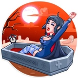 Drakula girl WhatsApp Sticker #18