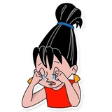 Dunno on the Moon WhatsApp Sticker #22