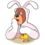 Easter Bear WhatsApp Sticker #25