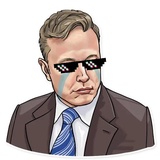 Elon Hype WhatsApp Sticker #2
