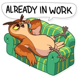 Freelance Owl WhatsApp Sticker #25