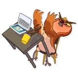 Freelance Owl WhatsApp Sticker #28