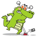Funny Crocodile WhatsApp Sticker #13