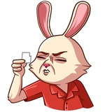 Gentle Rabbit WhatsApp Sticker #8