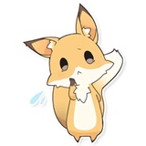 Girly Fox Remastered WhatsApp Sticker #12