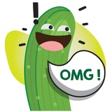 Happy Cucumber WhatsApp Sticker #12
