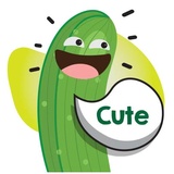 Happy Cucumber WhatsApp Sticker #2