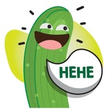 Happy Cucumber WhatsApp Sticker #7