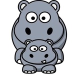 Funny Hippo WhatsApp Sticker #7