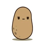 Kawaii Potato WhatsApp Sticker #2