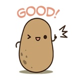 Kawaii Potato WhatsApp Sticker #6