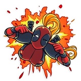 Lady Deadpool WhatsApp Sticker #11