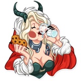 Lady Krampus WhatsApp Sticker #7
