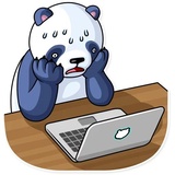 Lazy Panda WhatsApp Sticker #24