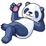 Lazy Panda WhatsApp Sticker #3