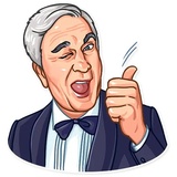 Leslie Nielsen WhatsApp Sticker #3