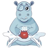 Little Hippo WhatsApp Sticker #13