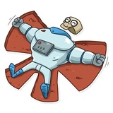 Lone Dead Spaceman WhatsApp Sticker #7