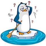 Lonely Penguin WhatsApp Sticker #7