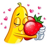 Lovely Banana WhatsApp Sticker #14