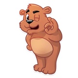 Marty Bearson WhatsApp Sticker #15