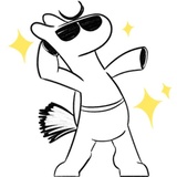 Mean Cowboy & Tiny Horse WhatsApp Sticker #13