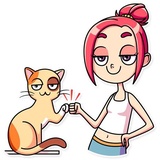 Mia Cat Lady WhatsApp Sticker #23